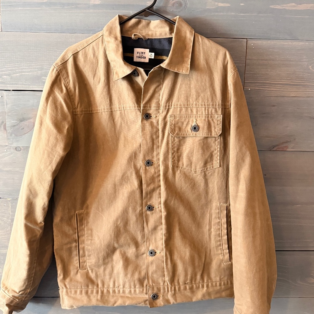 Flint and Tinder Waxed Trucker Jacket - M